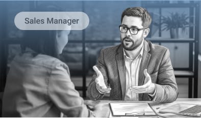 Business discussion between two professionals.