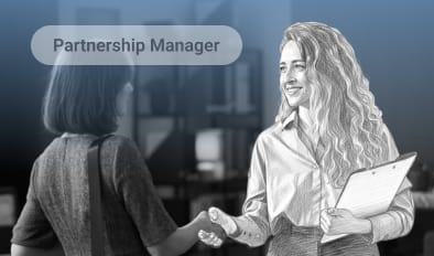 Business meeting between two professionals.